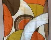 Vintage Japanese shawl. acetate, polyester scarf. acetate shawl. Ukrainian style. Head Scarf with flowers. Vintage Japan