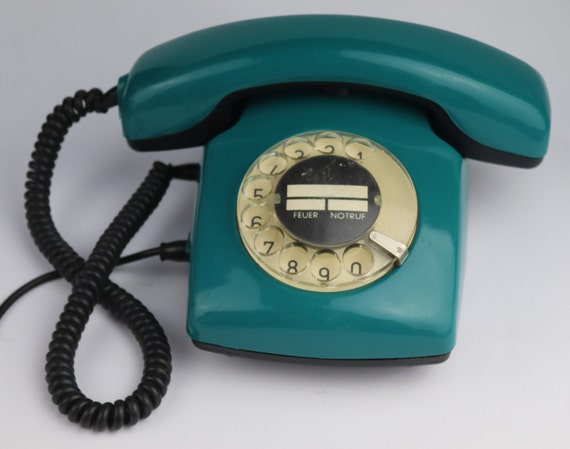 Téléphone soviétique de 1988. Téléphone fixe. téléphone à cadran. Téléphone  à disque. téléphone ancien. téléphone vintage URSS. cheval, chevalier,  téléphone turquoise, -  France