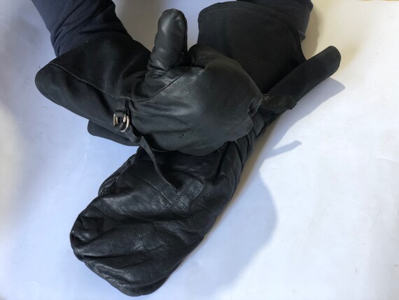 Soviet winter aviator gloves , Vintage military gl