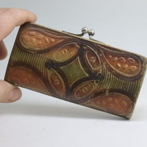 Russische Brieftasche aus Leder. Rote Vintage Geldbörse. Russische Geldbörse. Vintage Souvenir Moskau. UdSSR Leder Geldbörse. Kinder Geldbörse. russische Beuteltasche