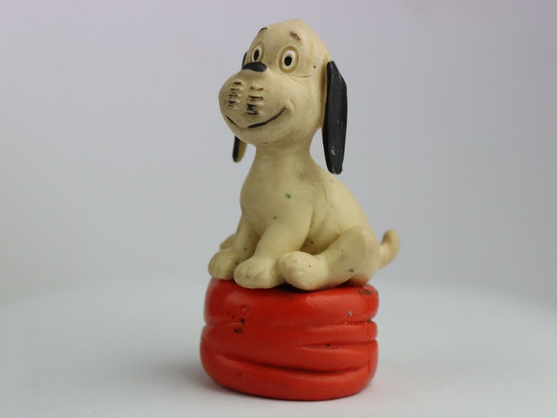 Vintage rubber Germany Loriot dog toy. germany toy. old doll. Vintage Toy. DDR toy. Rubber spaniel. gdr spaniel doll. soviet time toys image 1