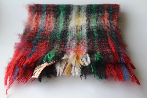NEW. Vintage mohair scarf, vintage mohair wool mu… - image 4