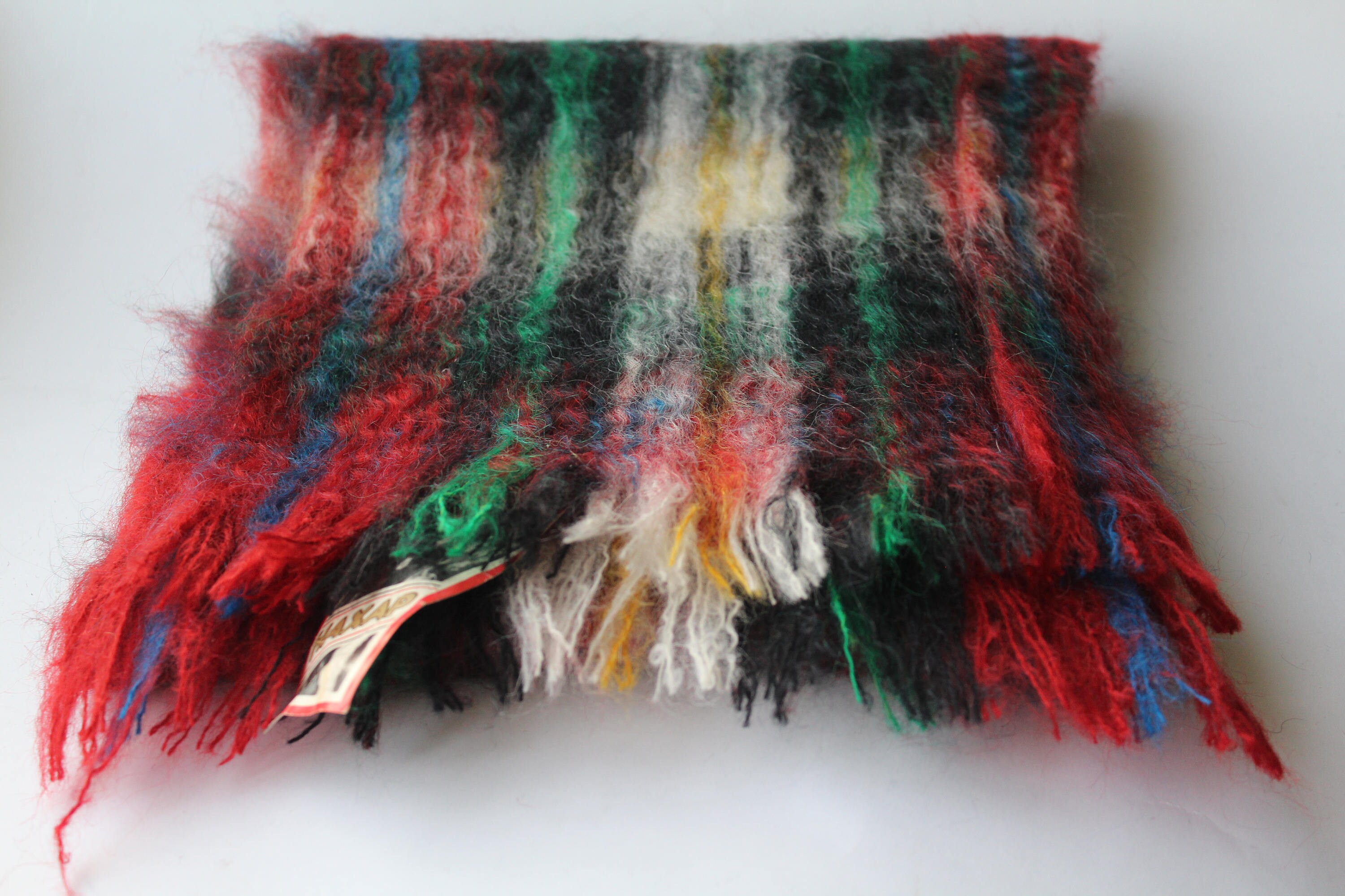 NEW. Vintage Mohair Scarf, Vintage Mohair Wool Muffler, Wool