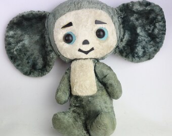 ビンテージ　レア　チェブラーシカ　ぬいぐるみ　ソビエト時代 旧ソビエト チェブラーシカ レアカラー レッド ぬいぐるみ
