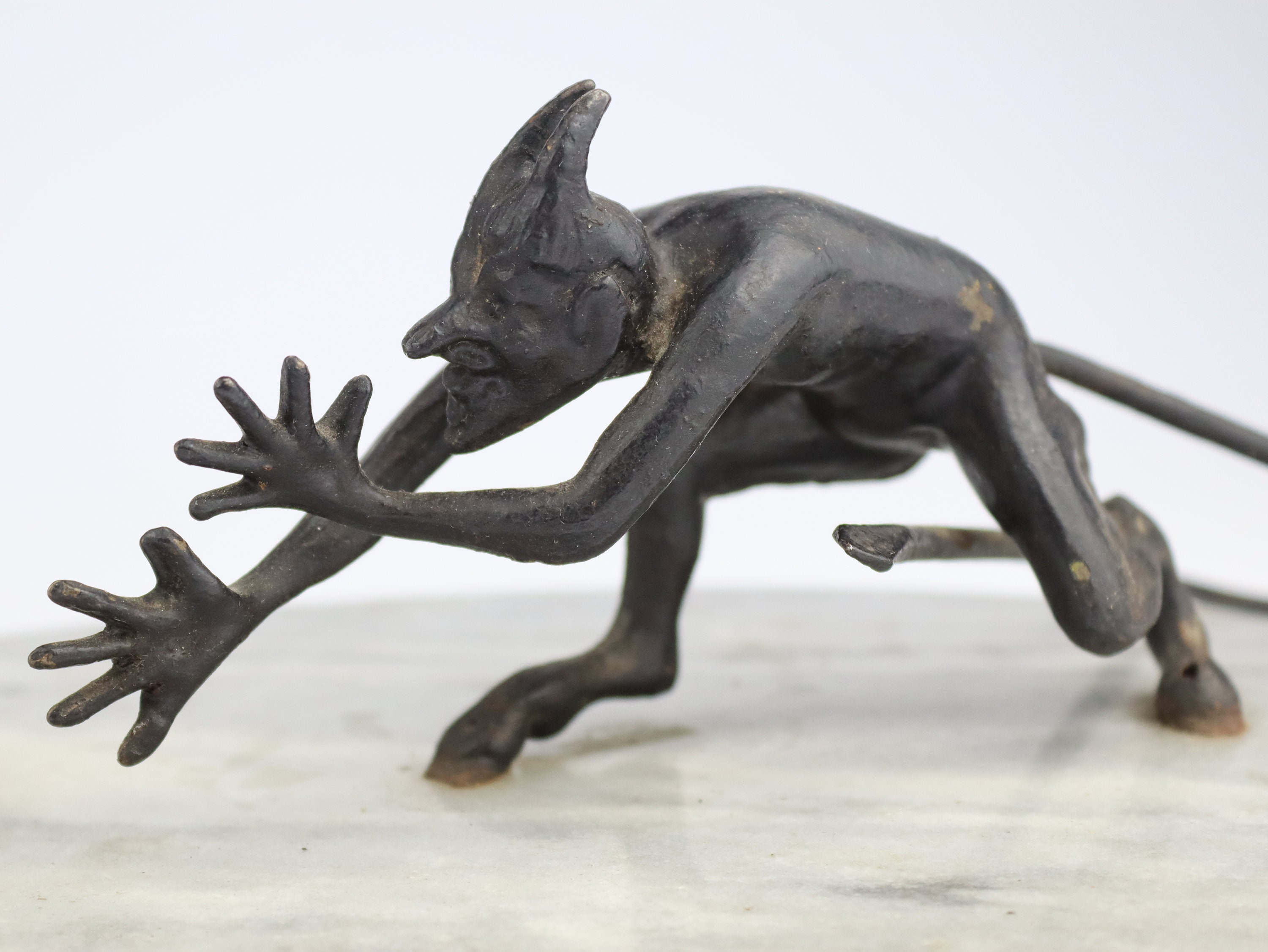 Large Soviet Devil Kasli . Vintage Cast Iron Devil. Decor