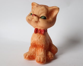 Soviet Rubber toy cat . vintage cat . Soviet Toy. Vintage Toy. Soviet animals. toy. USSR. Soviet.  urss vintage toys. kitten