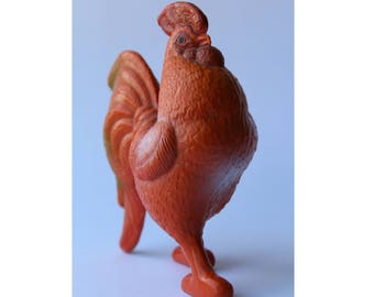 Coq soviétique, coq vintage, jouet soviétique, jouet vintage, coq, coq, coq, celluloïd, plastique, années 1960, Union soviétique, URSS,