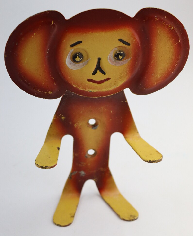 Soviet cheburashka hook. Wall Hanging Decor. wall cheburashka. Vintage Decor. coat rack. handing hook. kids hanger. cartoon hero. image 8