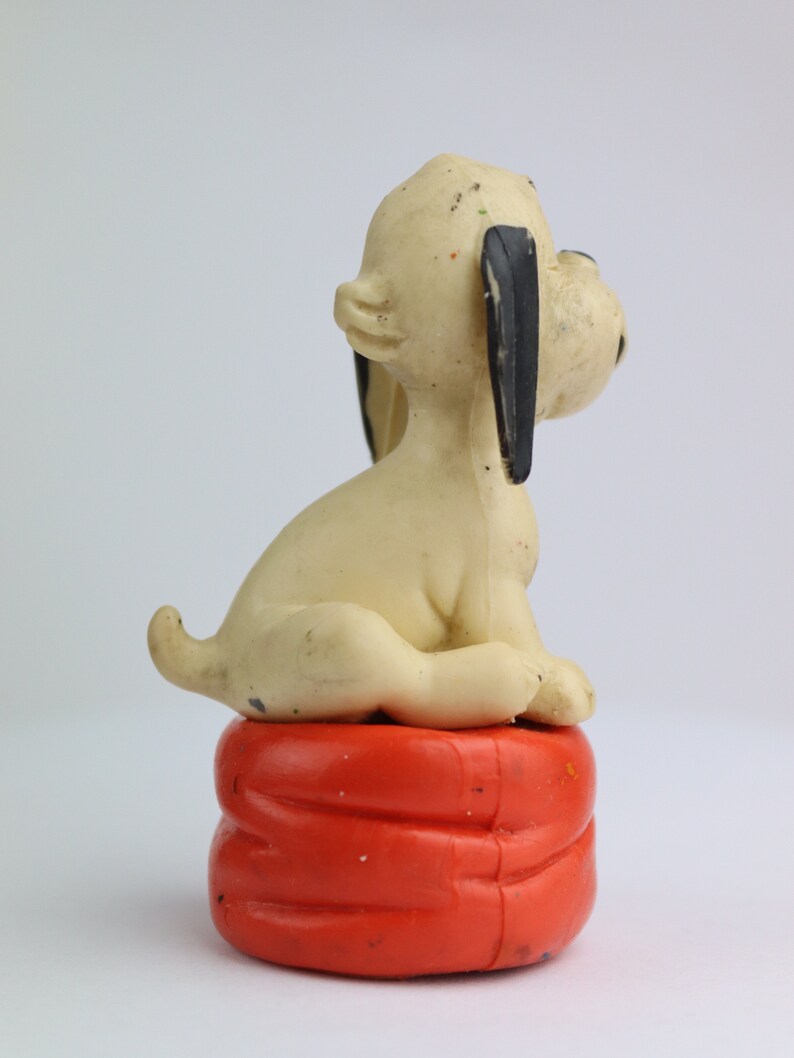 Vintage rubber Germany Loriot dog toy. germany toy. old doll. Vintage Toy. DDR toy. Rubber spaniel. gdr spaniel doll. soviet time toys image 4