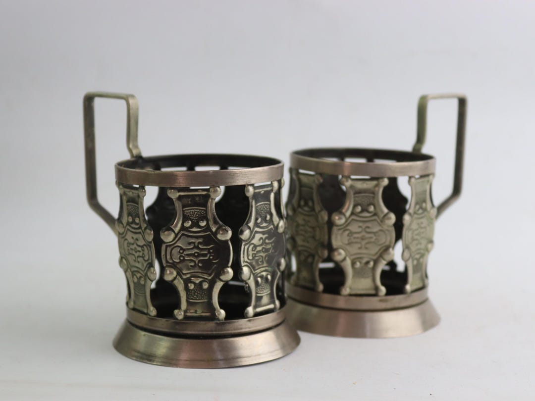 Porte-verre à thé russe soviétique vintage Podstakannik