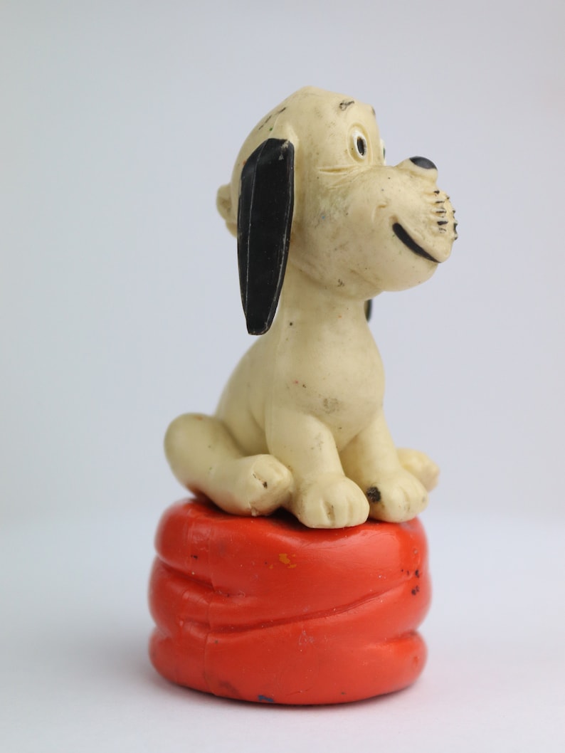 Vintage rubber Germany Loriot dog toy. germany toy. old doll. Vintage Toy. DDR toy. Rubber spaniel. gdr spaniel doll. soviet time toys image 5