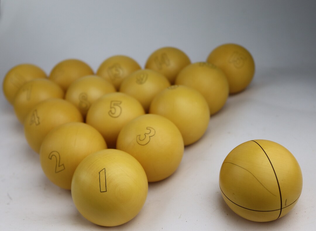 Vintage Billiard Balls Set Old Billiard Ballantique Etsy