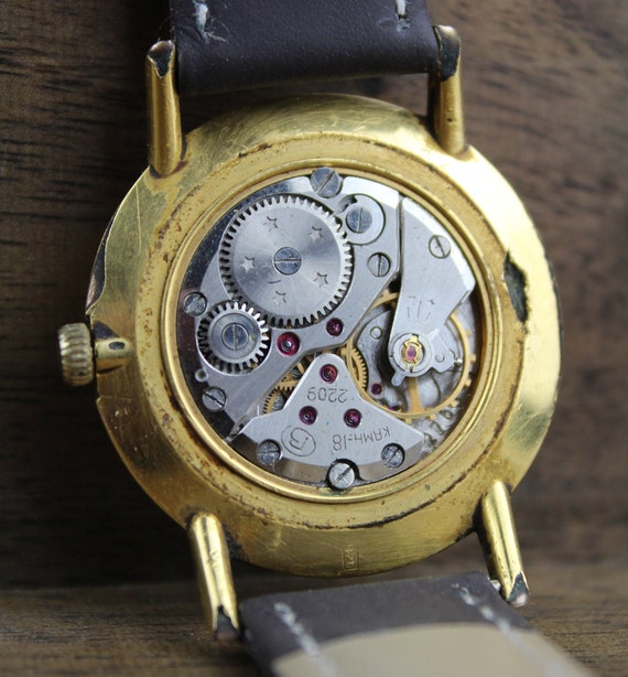 Vintage watch, soviet watch, gold plated, mens wr… - image 8