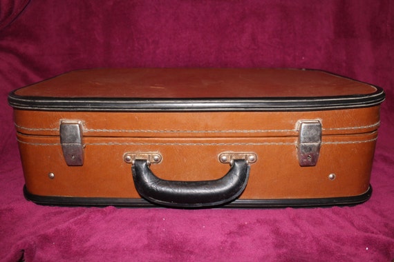 Soviet Suitcase, Antique Brown Suitcase, Vintage … - image 2