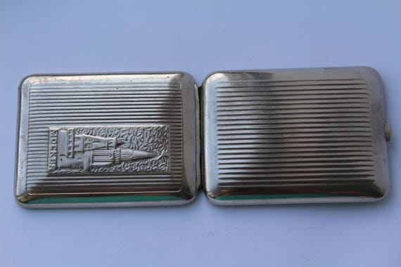 Soviet cigarette case. Metal vintage cigarette ca… - image 6