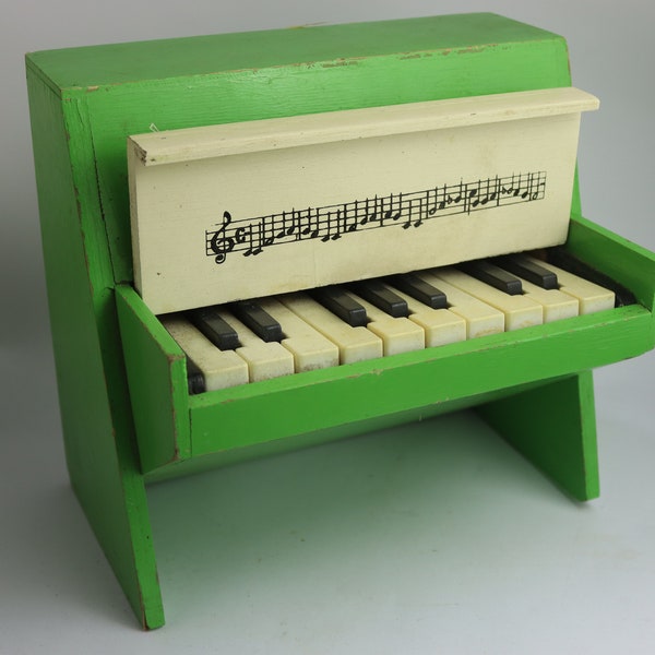 Soviet piano toy. Vintage wooden piano toy with defects. grand toy. Musical toy. Vintage grand piano. Vintage toy. music