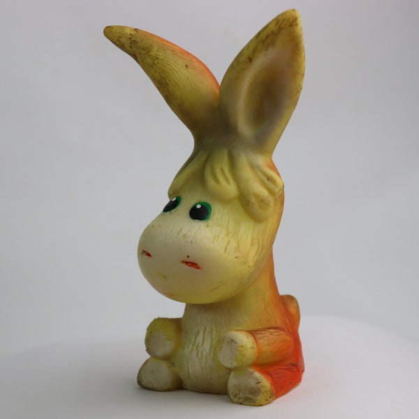 Soviet Rubber donkey. Soviet Toy. Vintage Toy. Soviet animals. toy.  USSR. Soviet.  donkey. ass. christmas gift. gift idea