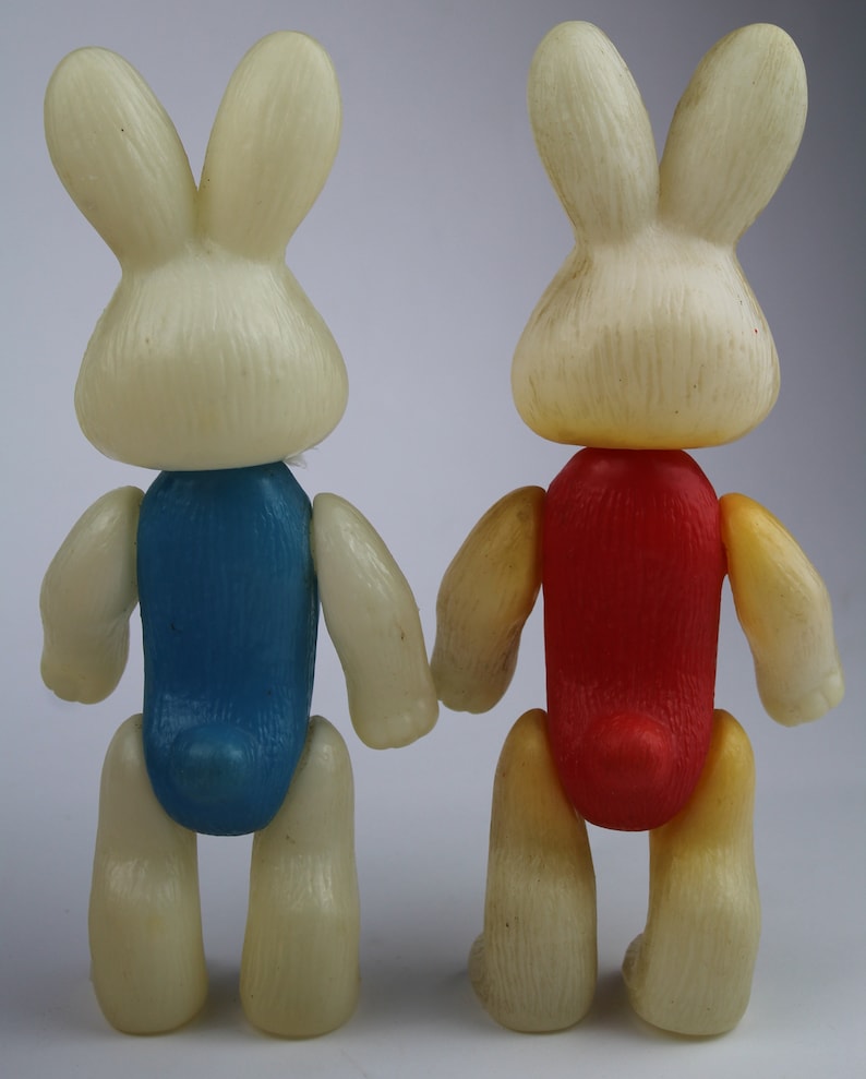 Two Soviet Plastic Rabbits. Nu Pogodi Vintage Plastic Rabbit. Etsy