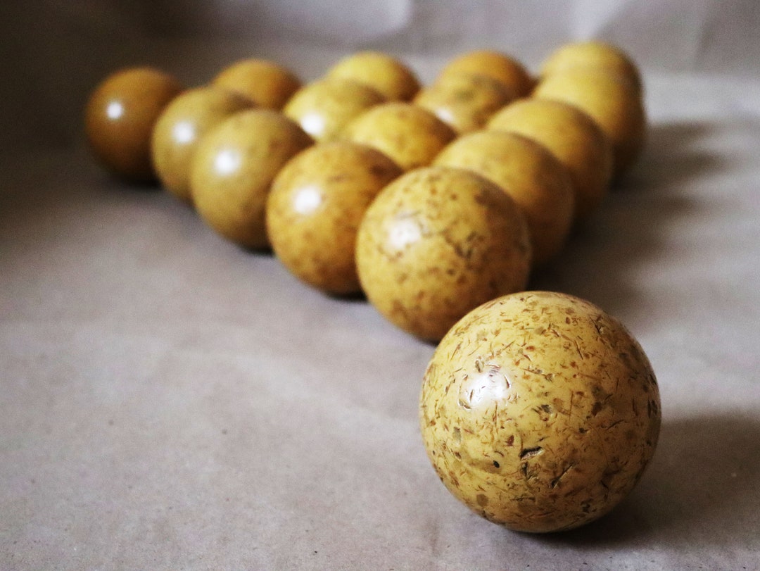 Vintage Billiard Balls Set, Old Bakelite Billiard Ball, Antique