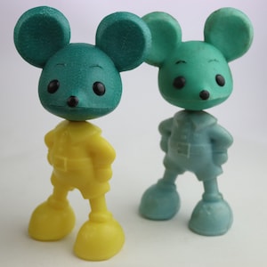 Pair of Soviet Plastic Mouse. Soviet Toy. Vintage Toy. Soviet animals. toy.  USSR. Soviet. Mouse. Made in Ukraine. Shostka toy