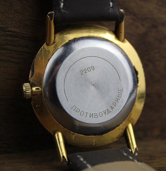 Vintage watch, soviet watch, gold plated, mens wr… - image 7