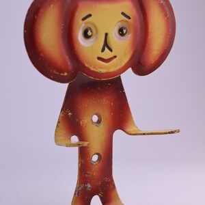 Soviet cheburashka hook. Wall Hanging Decor. wall cheburashka. Vintage Decor. coat rack. handing hook. kids hanger. cartoon hero. image 3