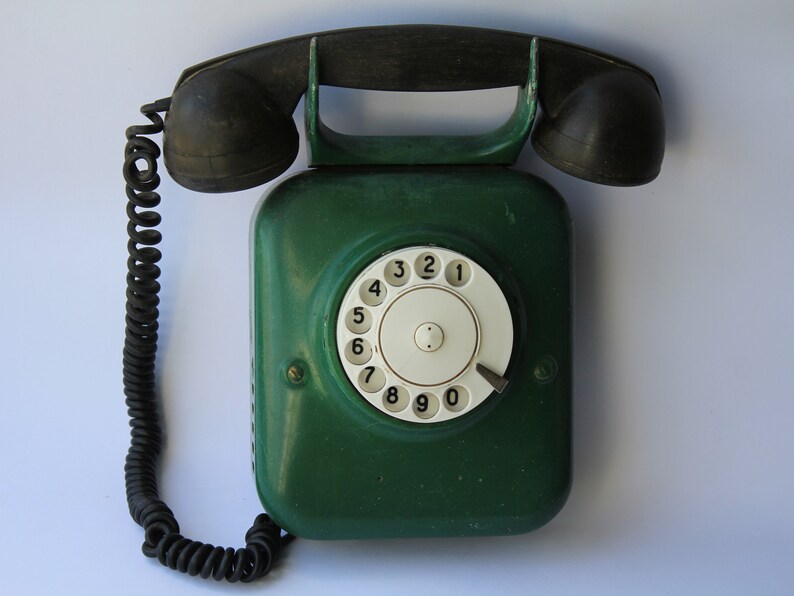 Rare Vintage Wall Phone Siemens W 28 Old Telephone Rotary Dial Metal