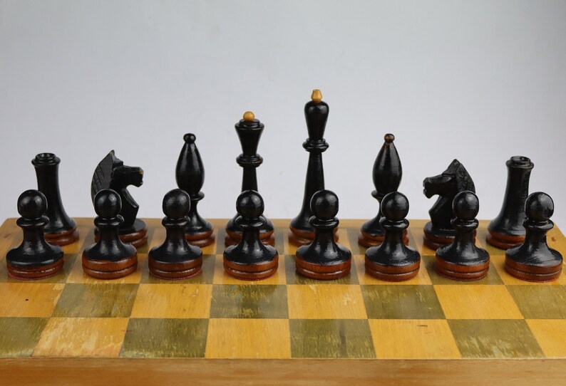 Vintage tournament chess set Big Soviet wooden chess set Large chess USSR russia,christmas gift,gift idea
