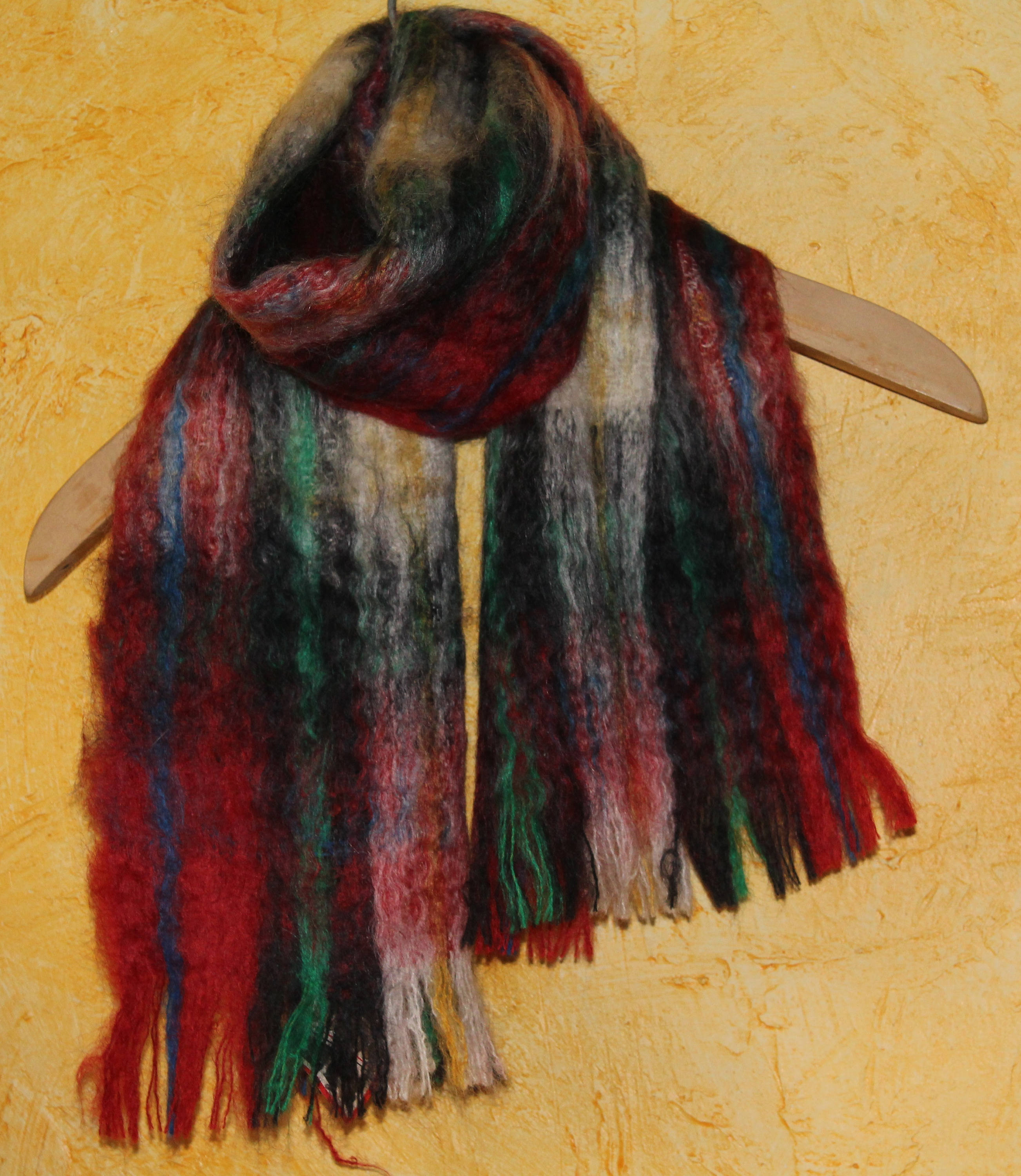 NEW. Vintage Mohair Scarf, Vintage Mohair Wool Muffler, Wool