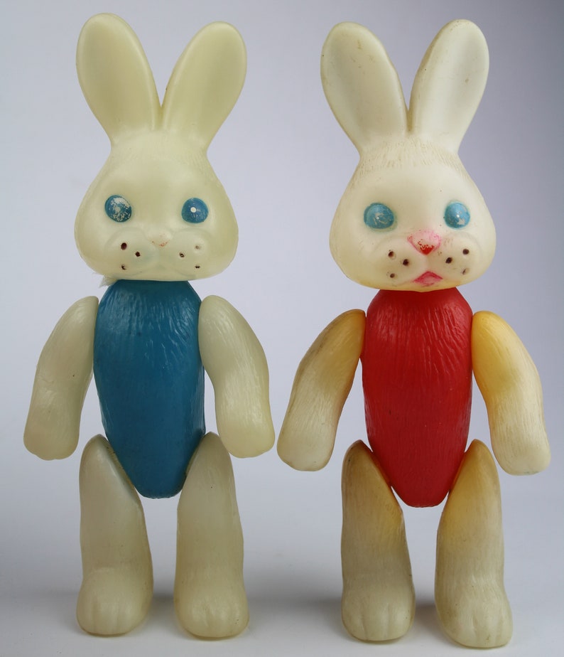 Two Soviet Plastic Rabbits. Nu Pogodi Vintage Plastic Rabbit. Etsy