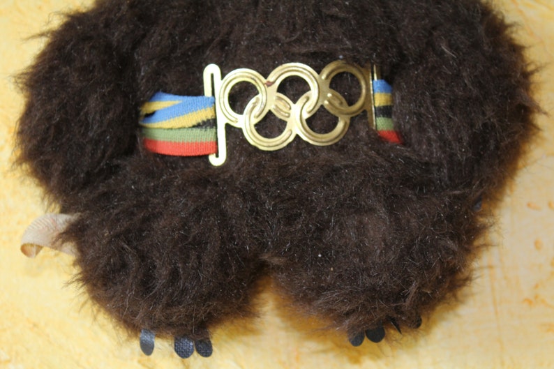 wall panel Olympic Bear Wall Hanging Decor Olympic Mascot secret pocket Very rare Soviet Olympic Bear Home Decor Misha Vintage Decor