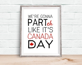 Digital Prints Canada Day Printable Canada Print Canada Etsy