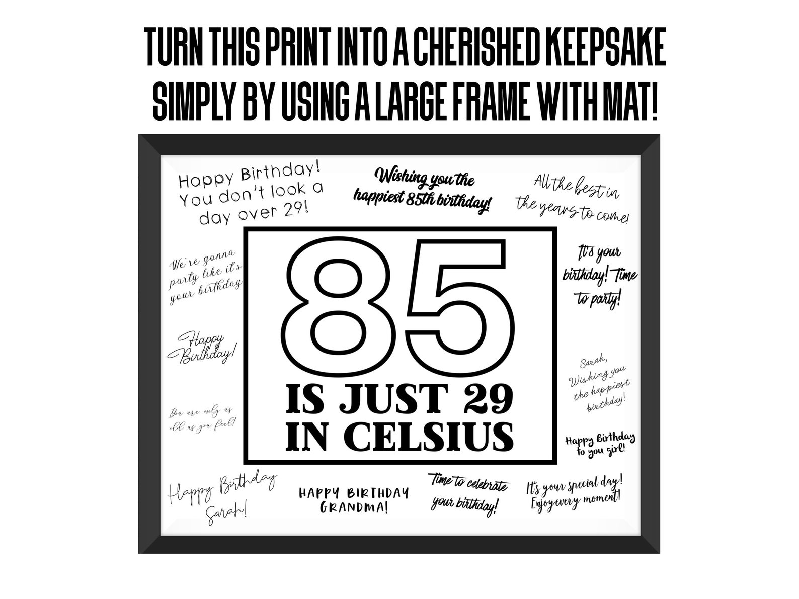 Digital Prints 85th Birthday 85th Birthday Decorations - Etsy Canada