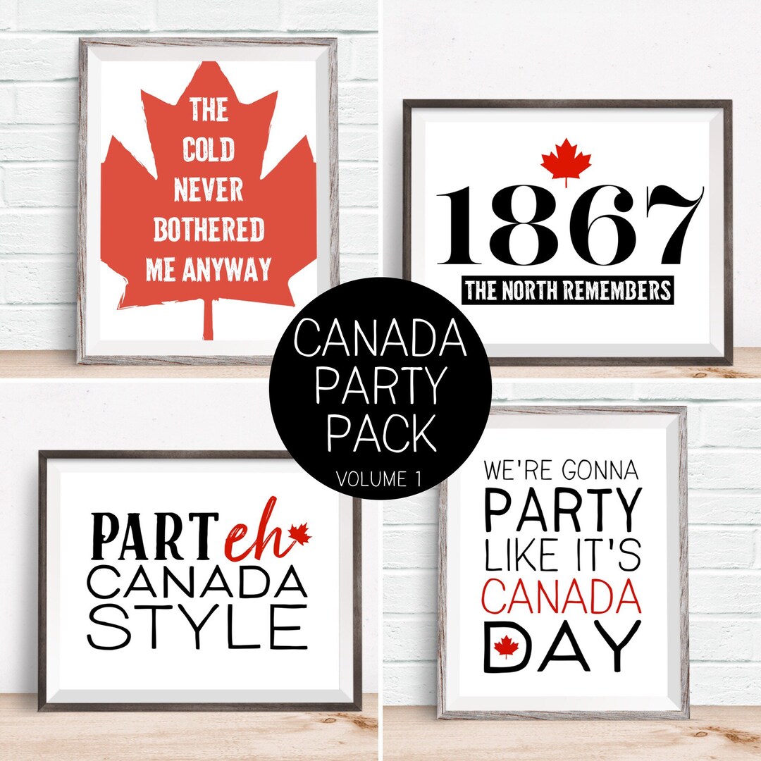 Digital Prints Canada Day Party Decor Canada Print Canada Day ...