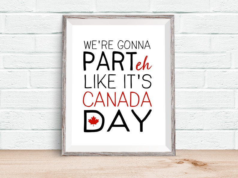 Digital Prints Canada Day Printable Canada Print Canada Etsy
