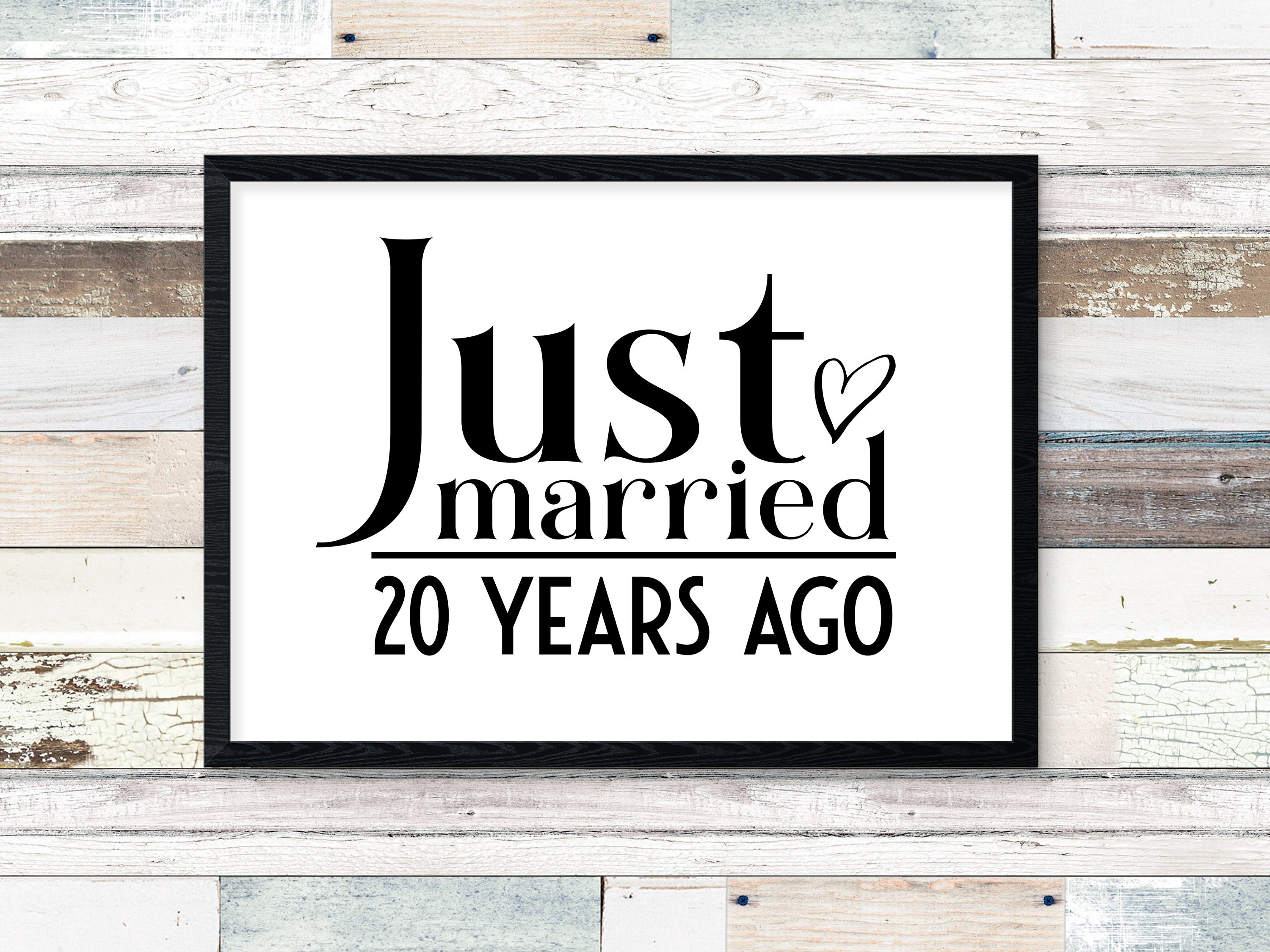 Digitaldrucke nur verheiratet 20 Jahre vor 20 Jahre Etsy