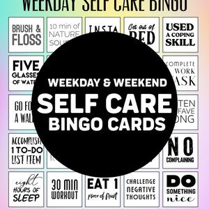 Digital Prints Self Care Bingo Premade Bingo Cards Printable Bingo ...