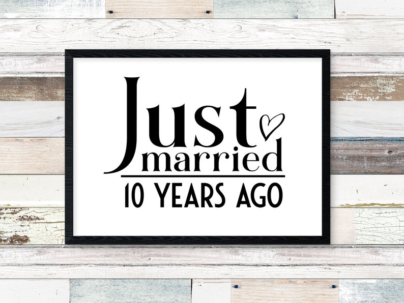 Digitaldrucke nur verheiratet 10 Jahre vor 10 Jahre Etsy