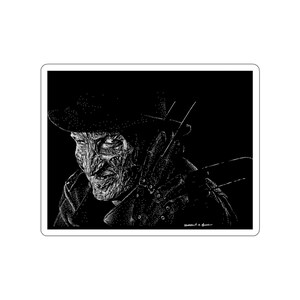 Freddy Krueger | Nightmare on Elm Street Stipple Art - Die-Cut Stickers