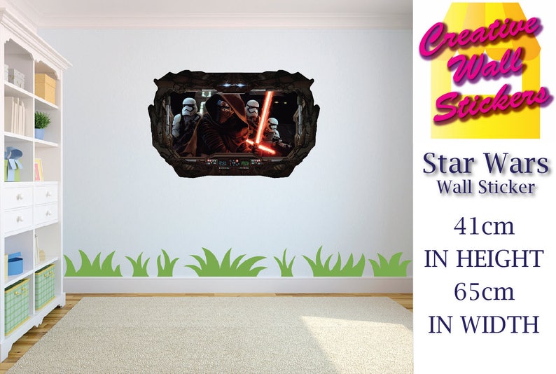 Star Wars Wall Sticker Childrens Bedroom Wall Art Mural Decal