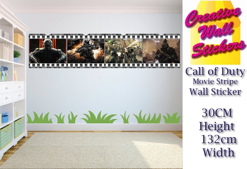Call Of Duty Wall Art Sticker Children S Bedroom Film Stripe Decal Wall Art
