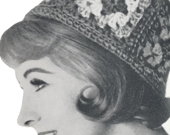 Vintage Crochet Pillbox Hat Pattern