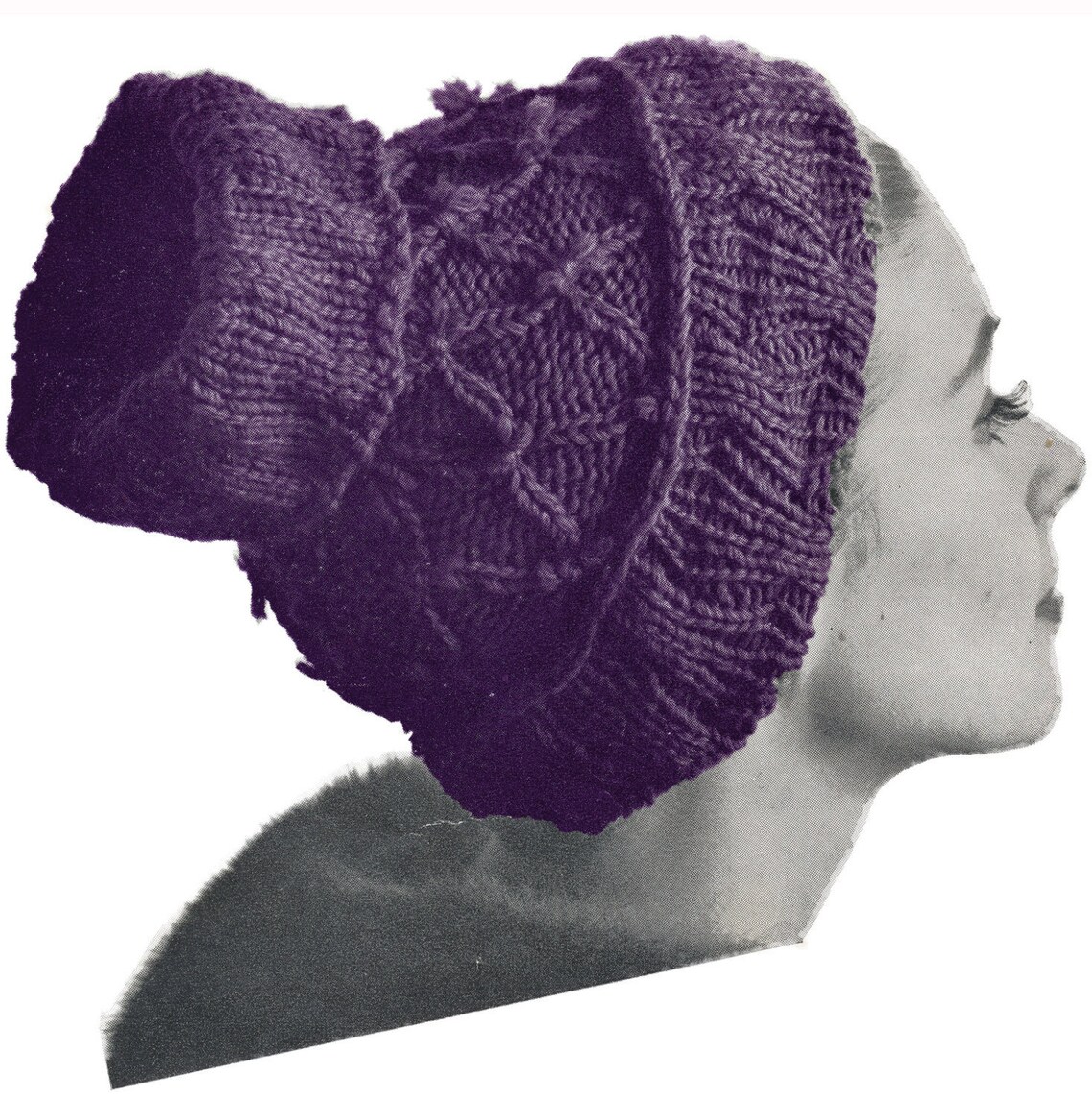 Vintage Knit Open Crown Hat Pattern Etsy Hong Kong