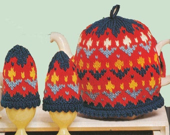 Vintage Knit Tulip Tea Cozy and Egg Warmer Pattern