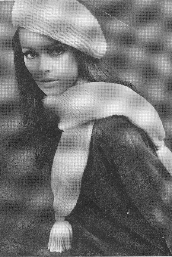 1960's Vintage Crochet Beret and Knit Scarf Patterns