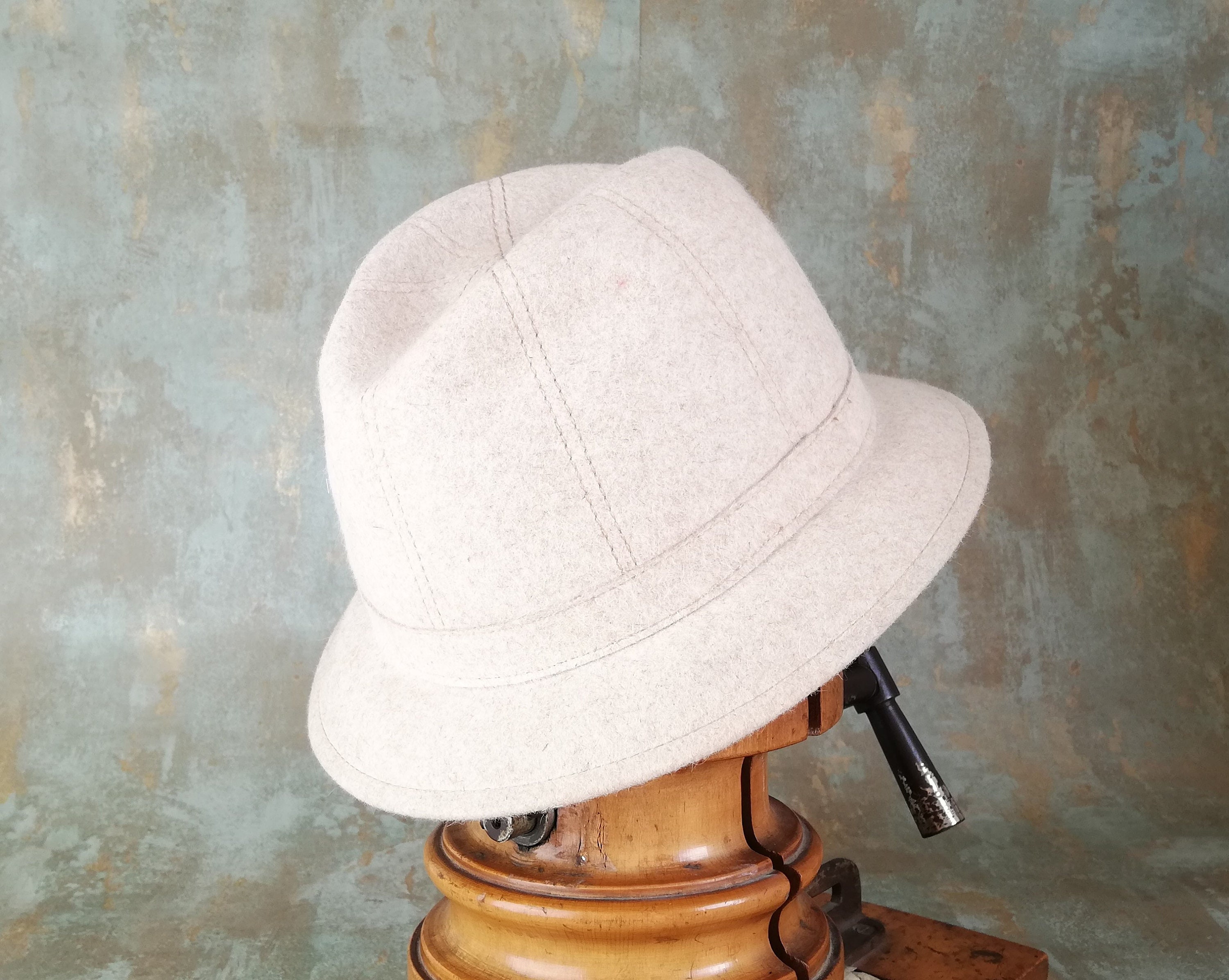 Zwischensaison Eimer Vintage Hut. Weiß / leichte Creme Hut. | Etsy