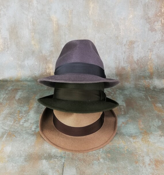 Fur Felt BARBISIO Fedora Hat from 80s