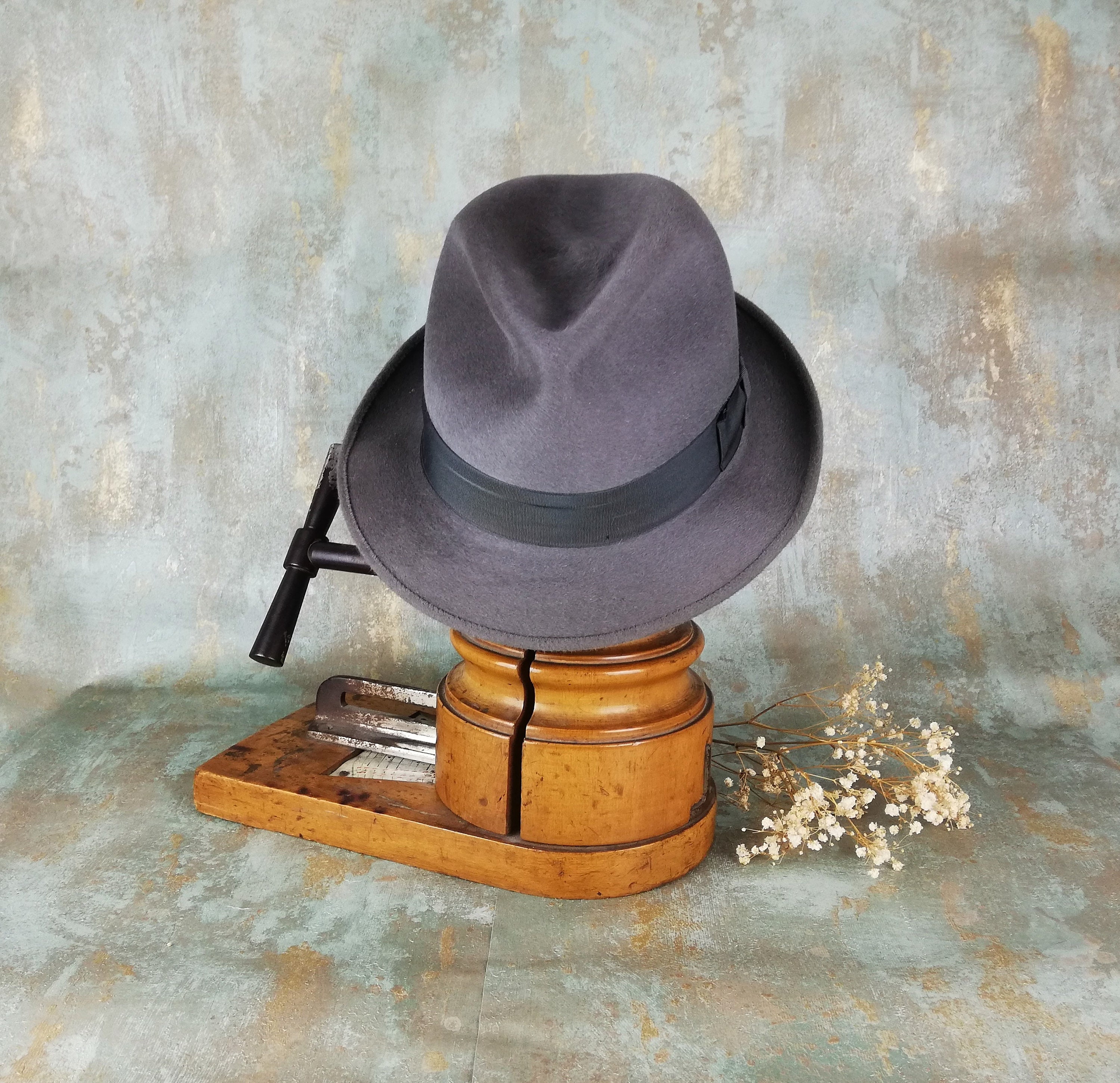Fur Felt BARBISIO Fedora Hat from 80s