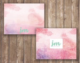 Personal Note Card Template - Note Card Design - Digital Illustrator Files - Custom Note Card