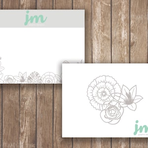 Plantilla de tarjeta de nota personal - Diseño de tarjeta de notas - Archivos de Illustrator digital - Tarjeta de nota personalizada
